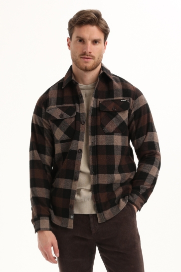 Gabbiano FLANNEL RUIT OVERHEMD 335741 OAK BROWN