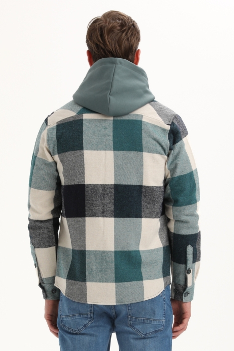 Gabbiano blauwe heren overhemd | Model achteraanzicht