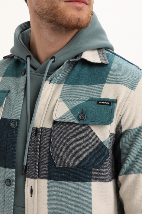 Gabbiano blauwe heren overhemd | Close up