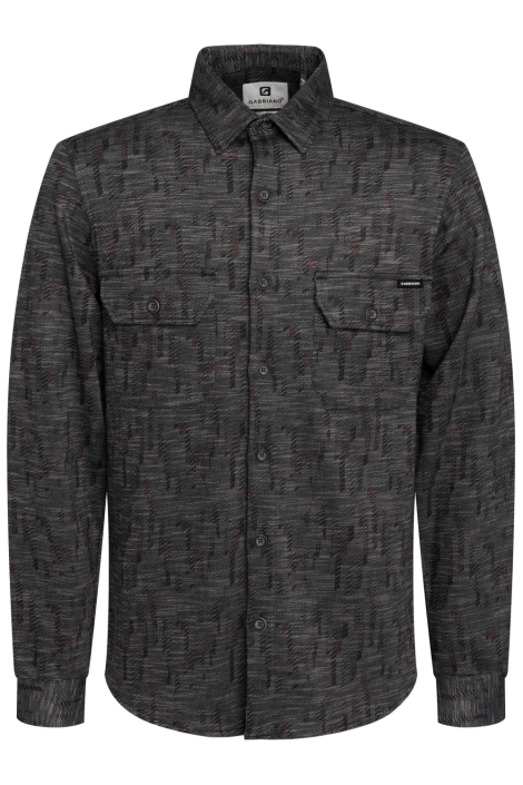Gabbiano zwarte heren overhemd | Vooraanzicht