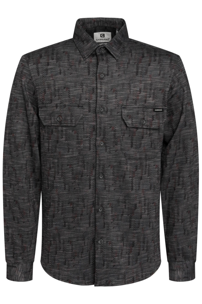 Gabbiano zwarte heren overhemd | Vooraanzicht