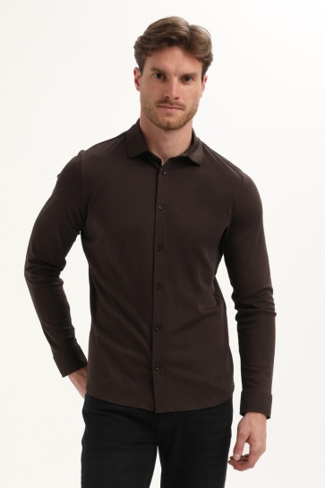 Gabbiano Overhemd COMFORT PREMIUM OVERHEMD 333510 S 5702 oak brown