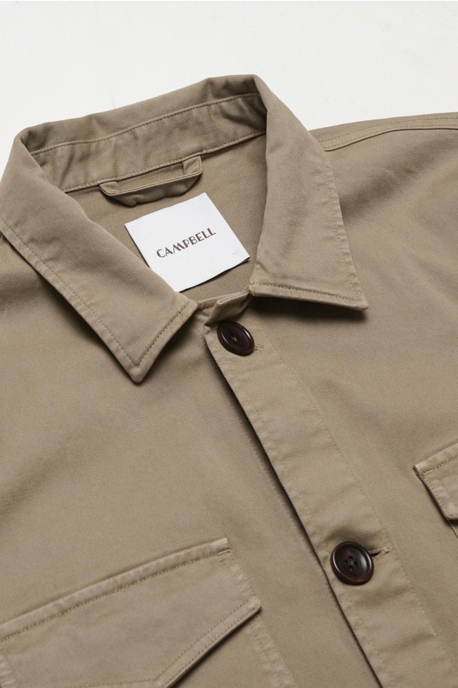 Campbell taupe heren overhemd | Kleurstaal
