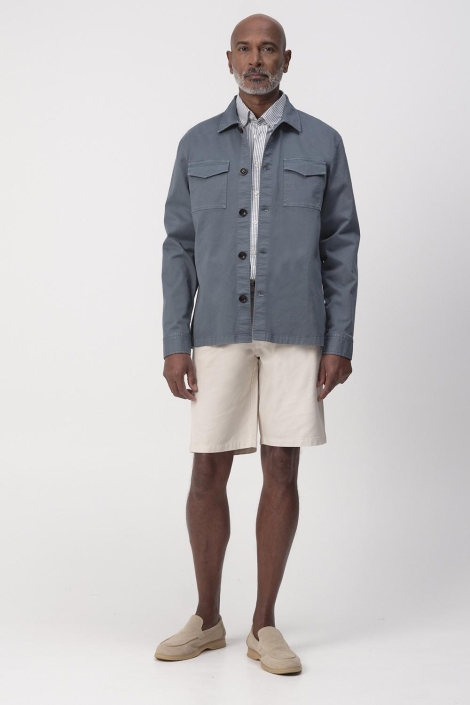 Campbell blauwe heren overhemd | Model