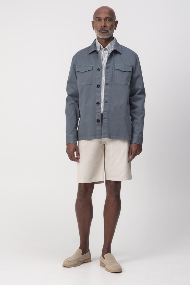 Campbell blauwe heren overhemd | Model