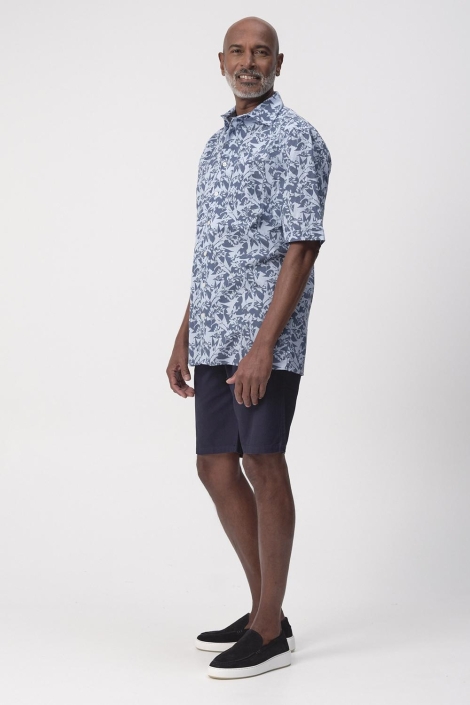 Campbell blauwe heren overhemd | Model