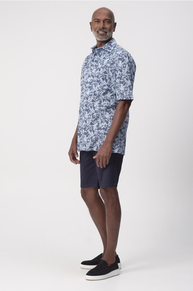 Campbell blauwe heren overhemd | Model