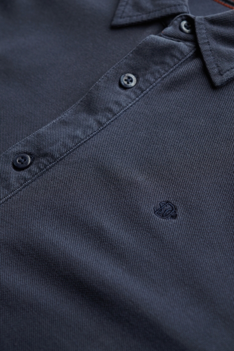 Superdry vintage destroy pique ls shirt