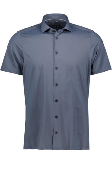 Pure H. Tico Overhemd FUNCTIONAL SHIRT SHORTSLEEV E11301 22750 114 PLAIN BLUE