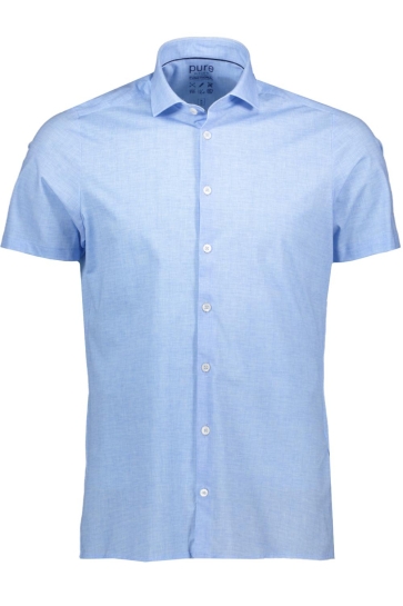 Pure H. Tico Overhemd FUNCTIONAL SHIRT SHORTSLEEV E11313 22120 100 PLAIN LIGHT BLUE