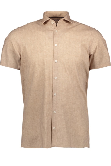Pure H. Tico beige heren overhemd | Vooraanzicht