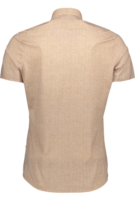 Pure H. Tico beige heren overhemd | Achteraanzicht