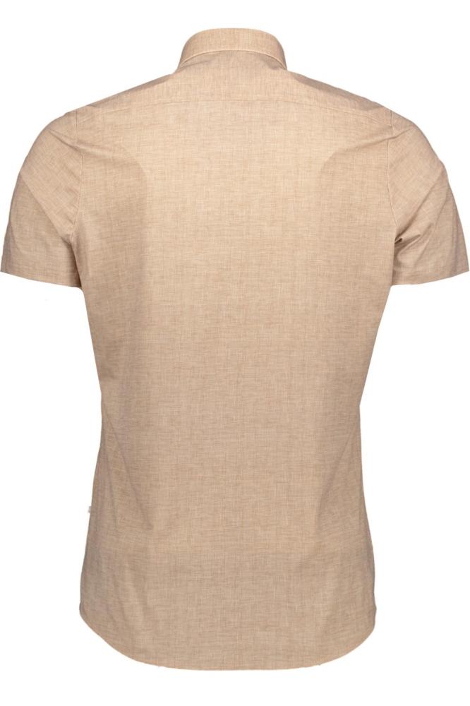 Pure H. Tico beige heren overhemd | Achteraanzicht