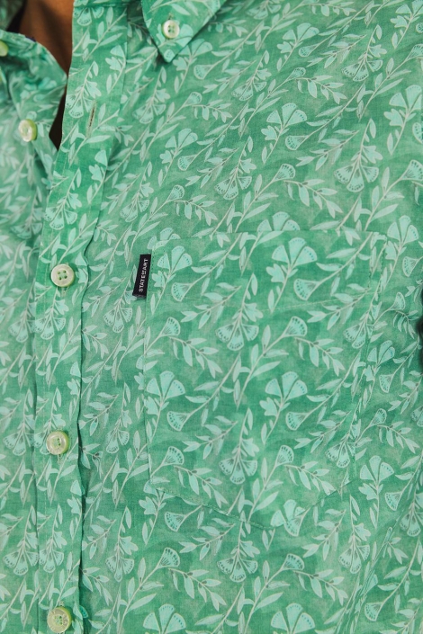 State of Art groene heren overhemd | Kleurstaal