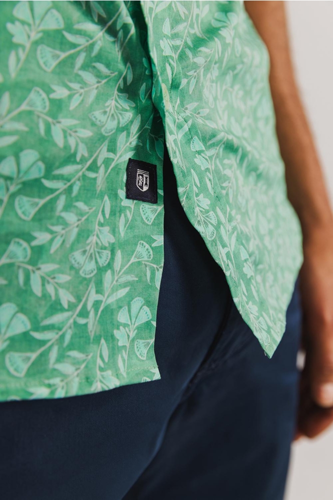 State of Art groene heren overhemd | Close up