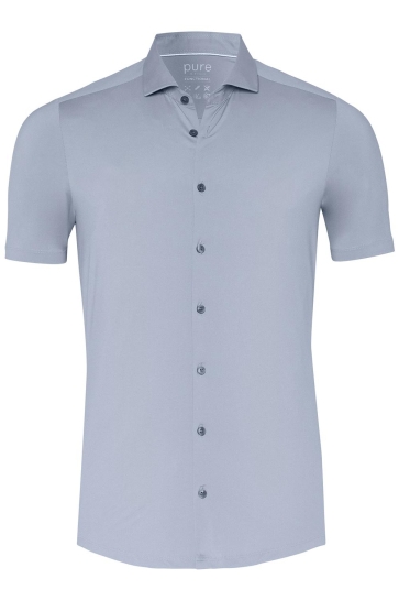 Pure H. Tico Overhemd FUNCTIONAL SHIRT SHORTSLEEVE 11301 22750 104 PLAIN LIGHT BLUE