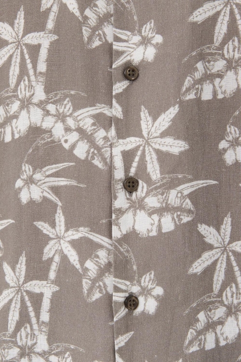 Matinique bruine heren overhemd | Kleurstaal