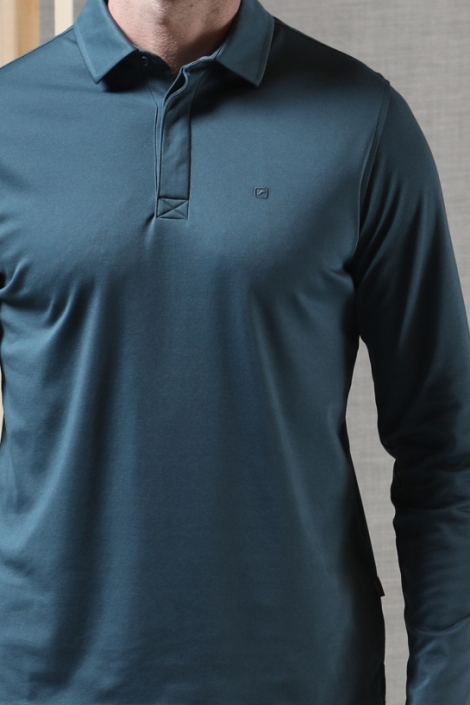 Gabbiano groene heren polo | Close up