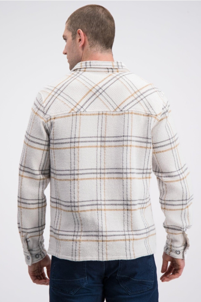 Gabbiano beige heren overhemd | Model achteraanzicht