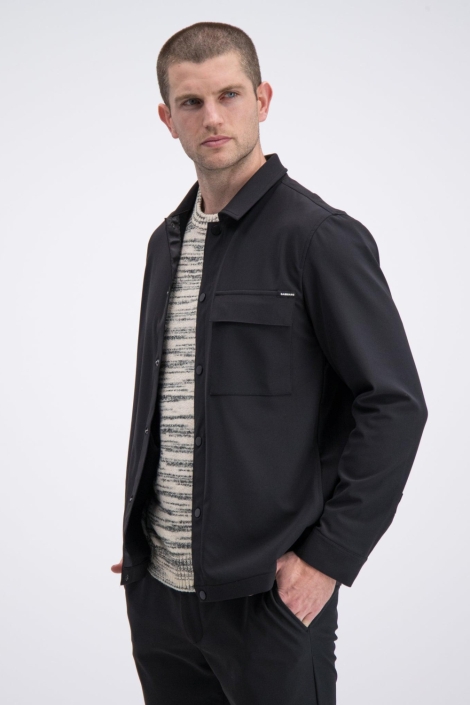 Gabbiano blauwe heren overhemd | Model zijaanzicht