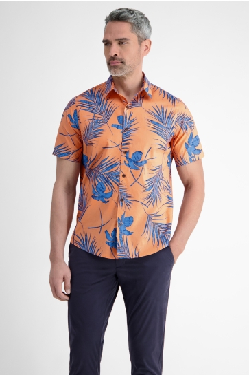 Lerros Overhemd OVERHEMD MET KORTE MOUWEN IN HAWAIIAANSE STIJL 2562043 918 PALE PAPAYA
