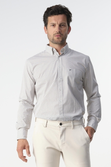 Campbell Overhemd RANGER OVERHEMD 099198 002 1006 WIT DESSIN