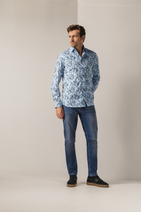 State of Art blauwe heren overhemd | Model