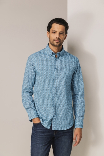 State of Art POPLIN OVERHEMD MET GEOMETRISCHE PRINT 21425275 5611