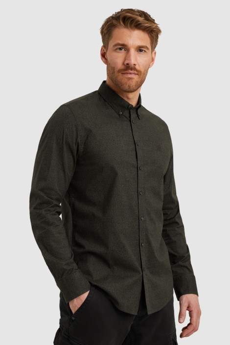 PME legend groene heren overhemd | Model zijaanzicht