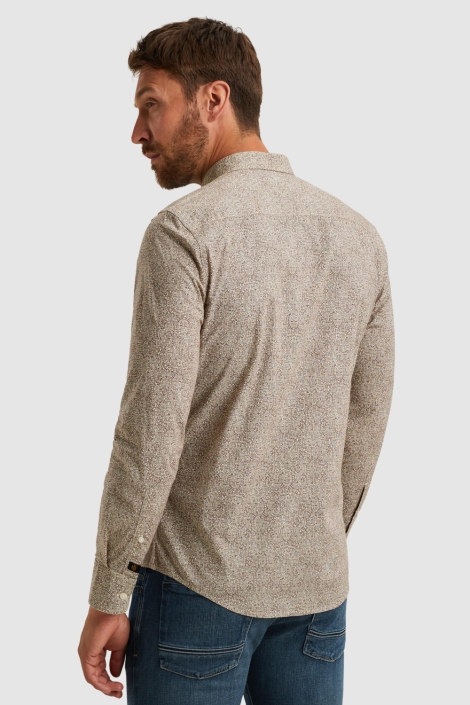 PME legend bruine heren overhemd | Model achteraanzicht
