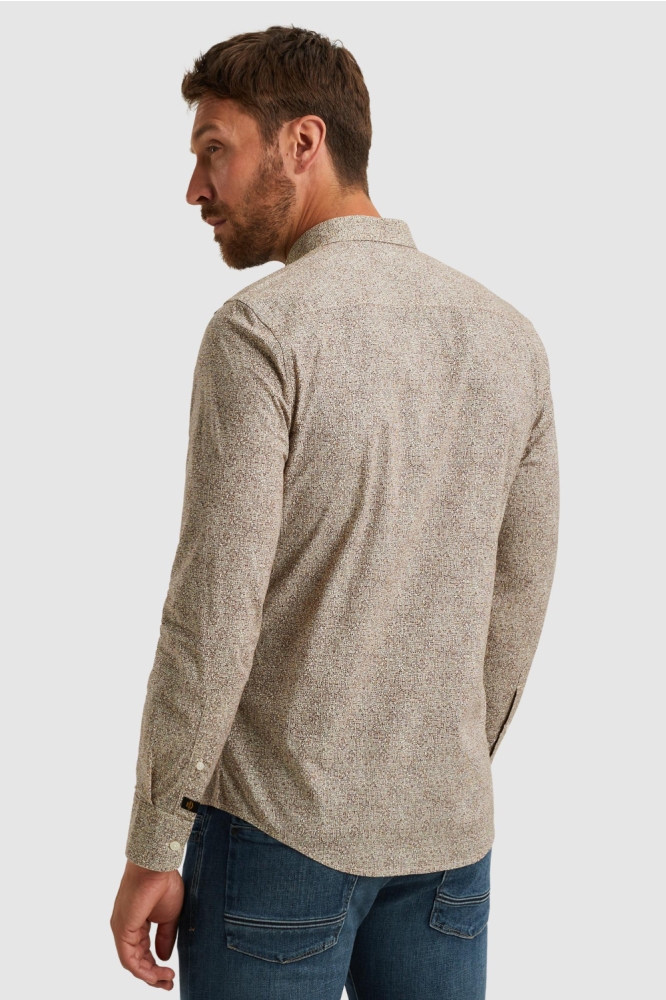 PME legend bruine heren overhemd | Model achteraanzicht