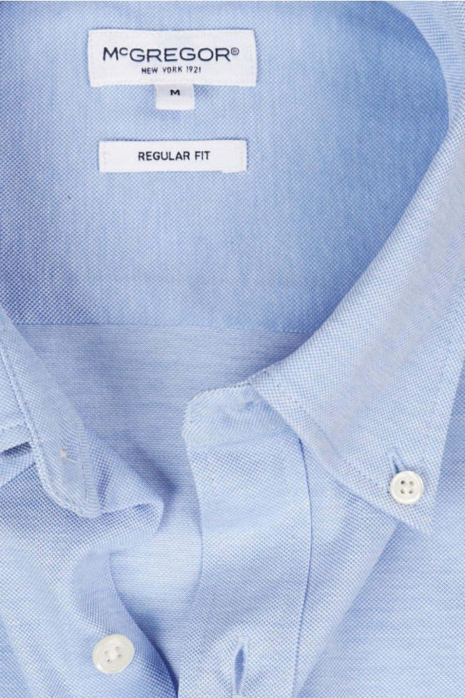 McGregor blauwe heren overhemd | Close up