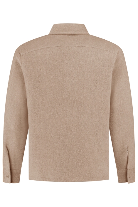 Pure Path taupe heren overhemd | Achteraanzicht