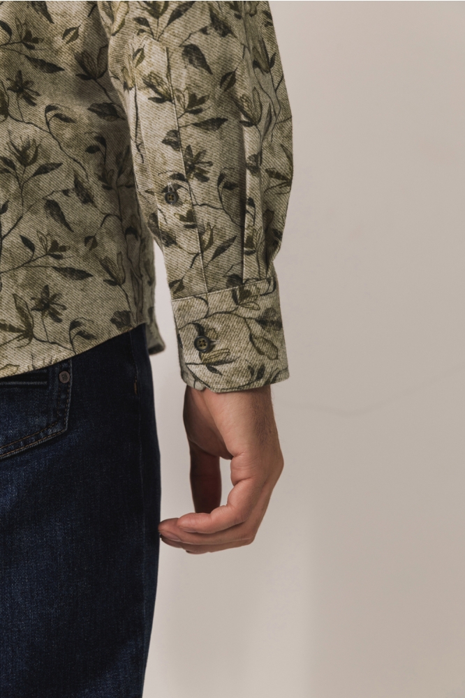 State of Art zand heren overhemd | Close up