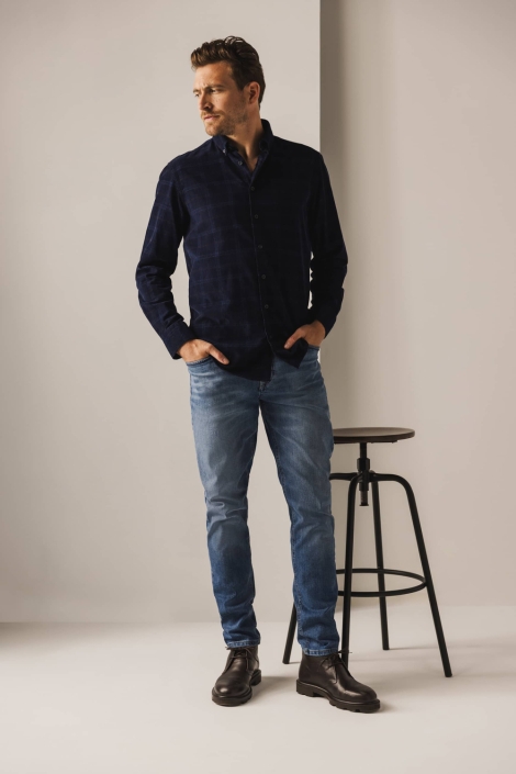 State of Art blauwe heren overhemd | Model