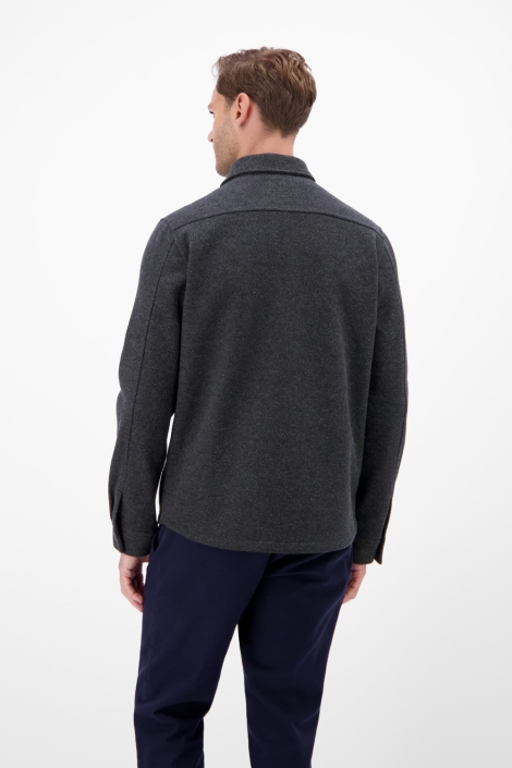 Lerros blauwe heren overhemd | Model achteraanzicht