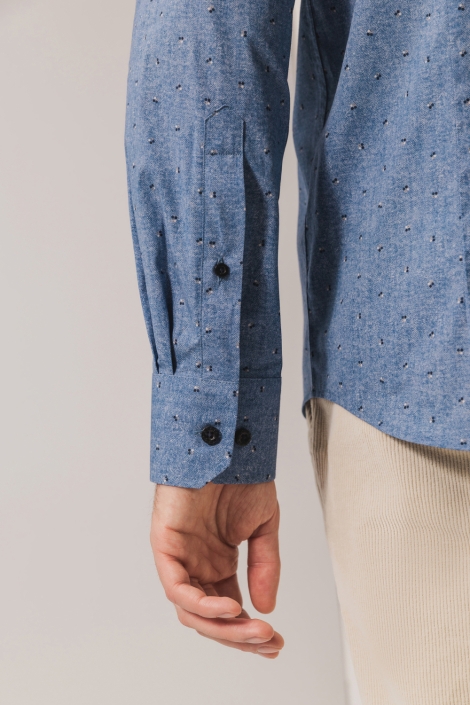 State of Art blauwe heren overhemd | Close up