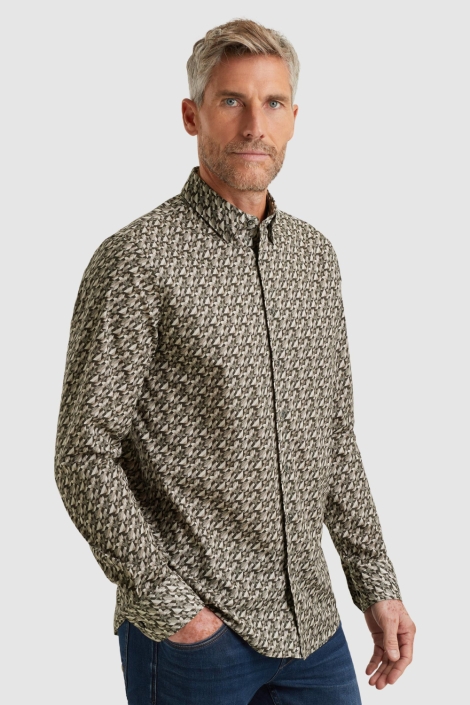 Vanguard groene heren overhemd | Model zijaanzicht