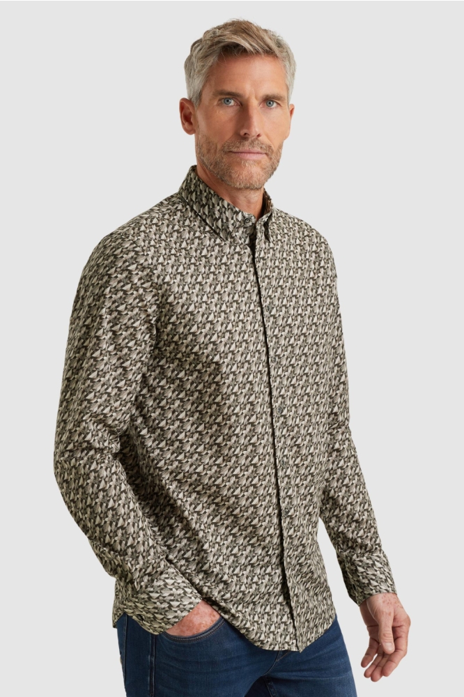 Vanguard groene heren overhemd | Model zijaanzicht