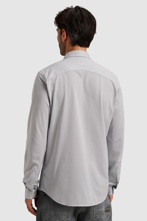 Cast Iron blauwe heren overhemd | Model achteraanzicht