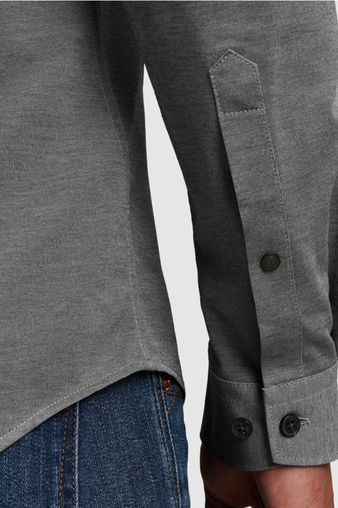 Cast Iron blauwe heren overhemd | Close up