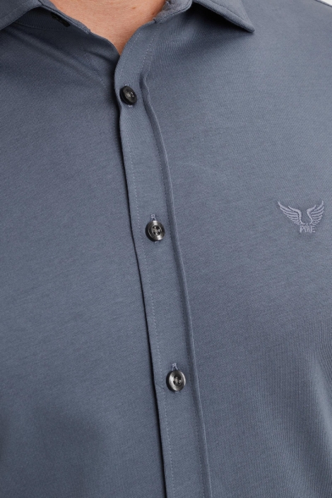 PME legend blauwe heren overhemd | Close up