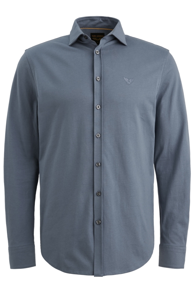 PME legend blauwe heren overhemd | Vooraanzicht