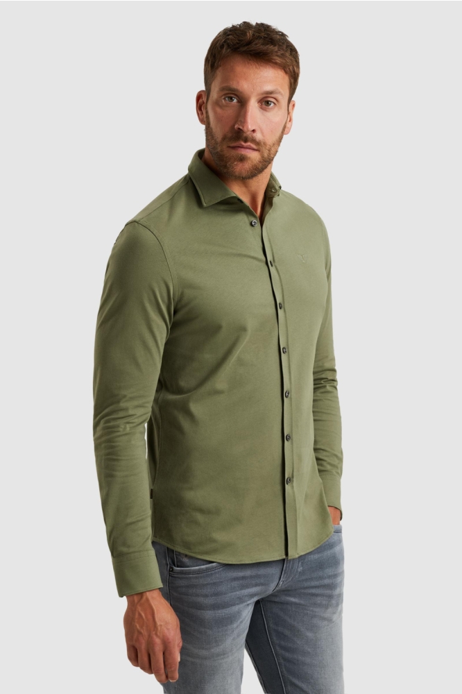 PME legend groene heren overhemd | Model vooraanzicht