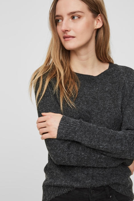Vero Moda grijze dames trui | Close up