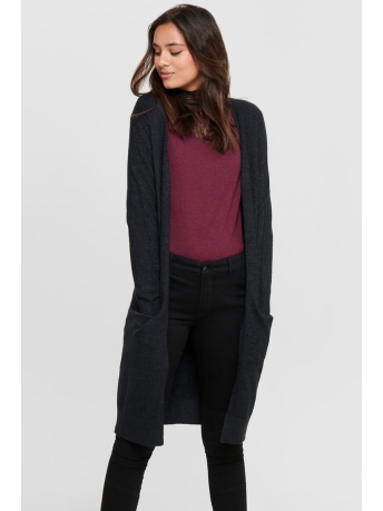 Jacqueline de Yong Vest JDYMARCO L/S LONG CARDIGAN KNT NOOS 15184979 Dark Grey/MELANGE