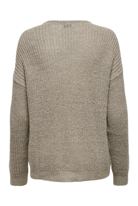 Jacqueline de Yong beige dames trui | Achteraanzicht