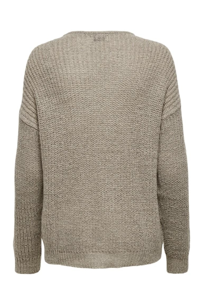 Jacqueline de Yong beige dames trui | Achteraanzicht