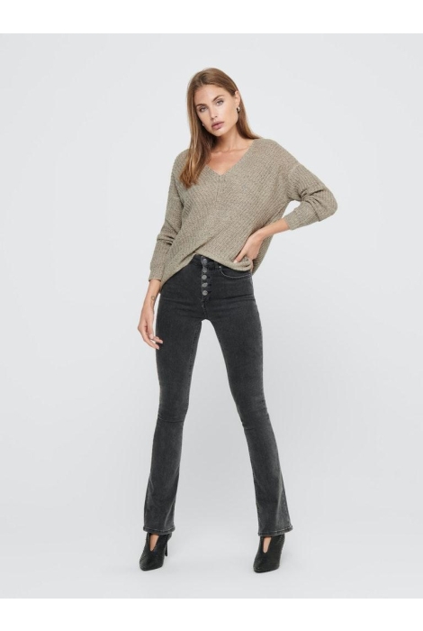 Jacqueline de Yong beige dames trui | Model