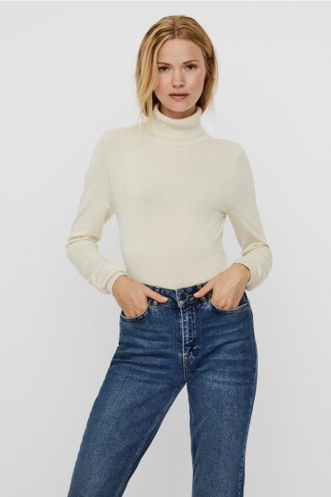 Vero Moda beige dames trui | Model vooraanzicht